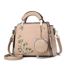 Xiaoyu Fashion Purses and Handbags for Women Ladies Crossbody Bags Khaki Flower picture