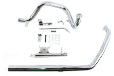 True Dual Exhaust Pipe System Chrome for Harley-Davidson picture