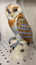 Vintage Mottahedeh Design Owl Figurine Hand Painted in Italy Porcelain  picture
