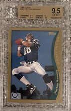 1998 Peyton Manning Topps #360 Base Rookie RC BGS 9.5 Gem W/Sub Grades picture