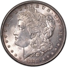 1888-P CHOICE BU+ Philadelphia Morgan Silver Dollar $1 Brilliant Uncirculated picture