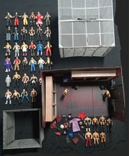 WWE Jakks Hell In A Cell Playset Mattel Steel Cage Lockroom HUGE Figure Lot picture