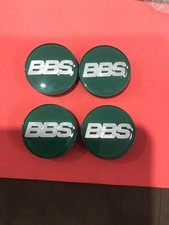 BBS Wheel Center Caps 56mm Emblem Green Silver Logo 56.24.2012 Set 4 new picture