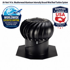 Air Vent 14 in. Weatherwood Aluminum Internally Braced Wind Roof Turbine system picture