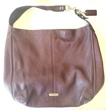 Coach Avery Pebble Leather Hobo Shoulder Bag F23309 Oxblood Brown picture