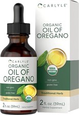 Organic Oil of Oregano | 2 fl oz Liquid | Vegan, USDA Certified  | by Carlyle picture