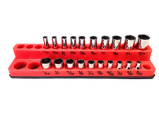 Snap on NEW 20 Piece 1/4” Drive 6 Point SAE Shallow And Deep Socket Set 120STTM picture