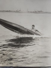 Vintage 1920s Hydroplane Speedboat Racing Photo 8x10 Press Photo Motorboat picture
