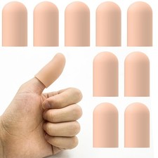10 Pack Silicone Gel Finger Cots, Finger Protector Caps for Thumb Care picture