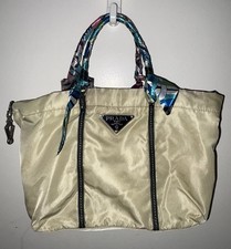 Prada Tessuto Nylon Triangle Logo Handbag Tote- Vintage picture