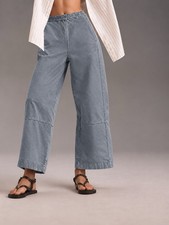 Pilcro Anthropologie Gray Denim Barrel Pants XS Pull On Stretch picture