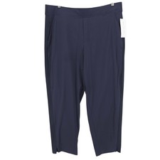 NWT ATHLETA Brooklyn Ankle Pants Navy Blue Featherweight Stretch Size 18 picture