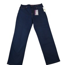Gloria Vanderbilt Jeans Women 14P Blue NEW Amanda Slimming Tapered Leg Classic picture