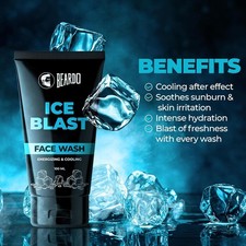 BEARDO Ice Blast Cooling, Refreshing & Hydrating Facewash with menthol freshness picture