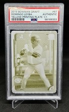 2015 Bowman Draft Domingo Leyba Yellow Printing Plate 1/1 PSA AUTHENTIC 1 Of 1 picture