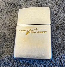 Vintage 1954 Chance Vought Aircraft Zippo Lighter - PAT 2517191 Matching Insert picture