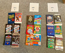18 Packs MLB NHL NFL Mixed Unopened 1990s Lot Upper Deck Fleer Ultra Score Topps picture