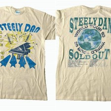 Steely Dan World Tour 93 94 Remake 2 sided Sand Short Sleeve T shirt NH24411 picture