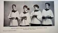 1907 antique CHILDRENS CHURCH CHOIR METHODS+VALUE ELIZABETH VAN FLEET VOSSELER picture