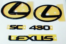 FITS LEXUS SC430 EMBLEM PEARL BLACK FRONT REAR  TRUNK 2002 2003 2004 2005 picture