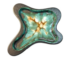 Vintage Longwy France Art Deco Pottery Ceramic Dish by Jaspé Line picture