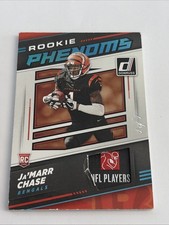 2021 Panini Donruss Ja’Marr Chase 1/1 Rookie Phenoms Laundry Tag Patch Bengals picture