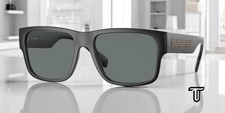 BURBERRY BE4358 346481 Knight Black Polar Grey Polarized 57 mm Men's Sunglasses picture