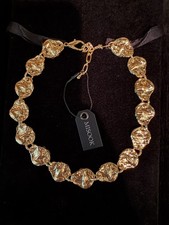 Misook Statement Necklace-Stunning- Gold plated- Hand Crafted in USA-New w Tags picture