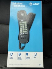 AT&T 210 Basic Trimline Corded Phone Single Line No AC Power Required Black picture