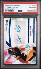 Cooper DeJean 2024 Sage Aspire Autograph 2nd Round blue Eagles Psa 10 Pop 2 picture