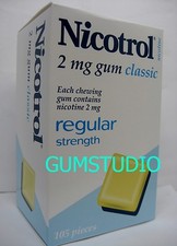 1 Box 105 pieces Nicotrol Nicotine Gum 2mg CLASSIC Fresh 4/2028 picture