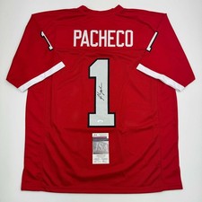 Autographed/Signed Isiah Pacheco Rutgers Red College Jersey JSA COA picture