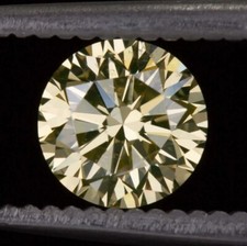 1.87ct fancy light beige Golden champagne round brilliant cut diamond picture
