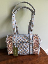 NWT VERA BRADLEY Original 100 Handbag Blue Leaf picture