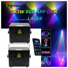 2pc/lot 5 Watt RGB laser light dmx512 app ilda dj stage 5w full color laser beam picture