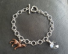 Twilight Inspired Wolf Heart Charm Bracelet, Bella Swan Jewelry  picture