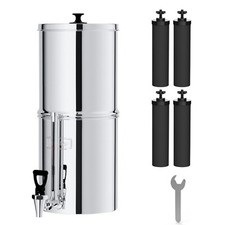 Waterdrop Gravity-fed Water Filter System, with 4 Filters, 2.25G Stainless-Steel picture