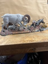1962 Aurora Wildlife Model Kit Big Horn Sheep & Bobcat Built/Painted Complete  picture