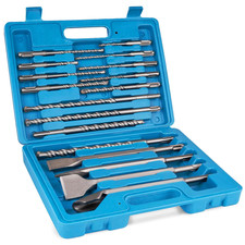17Pcs SDS plus Concrete Masonry Drill Bits and Chisels Set with Storage Case, Ca picture