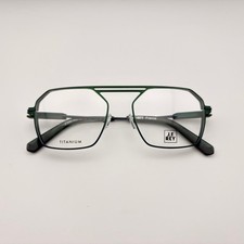 J.F. REY JF3056 4443 Forest Green Titanium Square Eyeglasses 53mm NEW picture