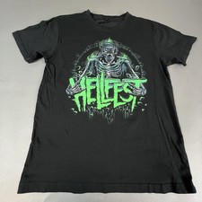 Hell Fest T Shirt Men Size Large Black Green France 2022 Grunge Rock Heavy Metal picture