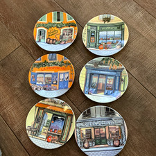 Philippe Deshoulieres Bastide Provence Porcelain Multicolor Plates Set of 6 picture