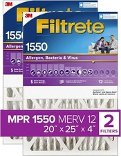 3M Filtrete 20x25x4 Furnace Air Filter Ultra Allergen NDP03-4 - 2 pack picture
