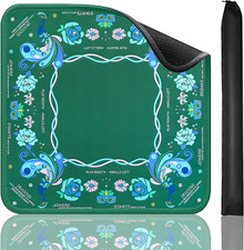 Printed American Learning Mahjong Mat (33”x33”) with Black Carrying Bag, Anti-Sl picture