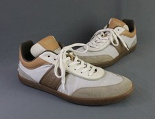 Tod's Men's Tan Gray White Cassetta Mixed Media Sneaker Shoe Size 9 US 10.5 picture