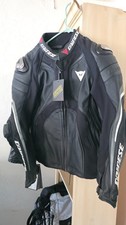 Dainese Super Rider Perforated Leather Jacket Black/Black/Anthracite Size 48 picture