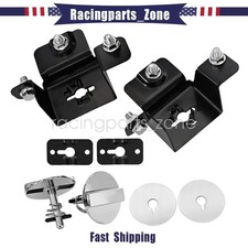 Fits 1970-1972 Cutlass 442 Chrome Hood Lock Pin Bracket & Retainer Set New picture