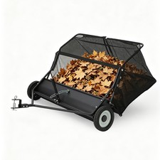 Tow-Behind Lawn Sweeper 42-inch Leaf Grass Yard Collector 21 cu.ft. Adjustable picture