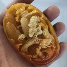 Chinese Jade Carved Antique Huanglongwaist Tag Pendant picture