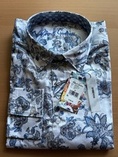 Robert Graham Mcgowan Shirt Mens M Blue White  Floral Long Sleeve $198 NWT picture